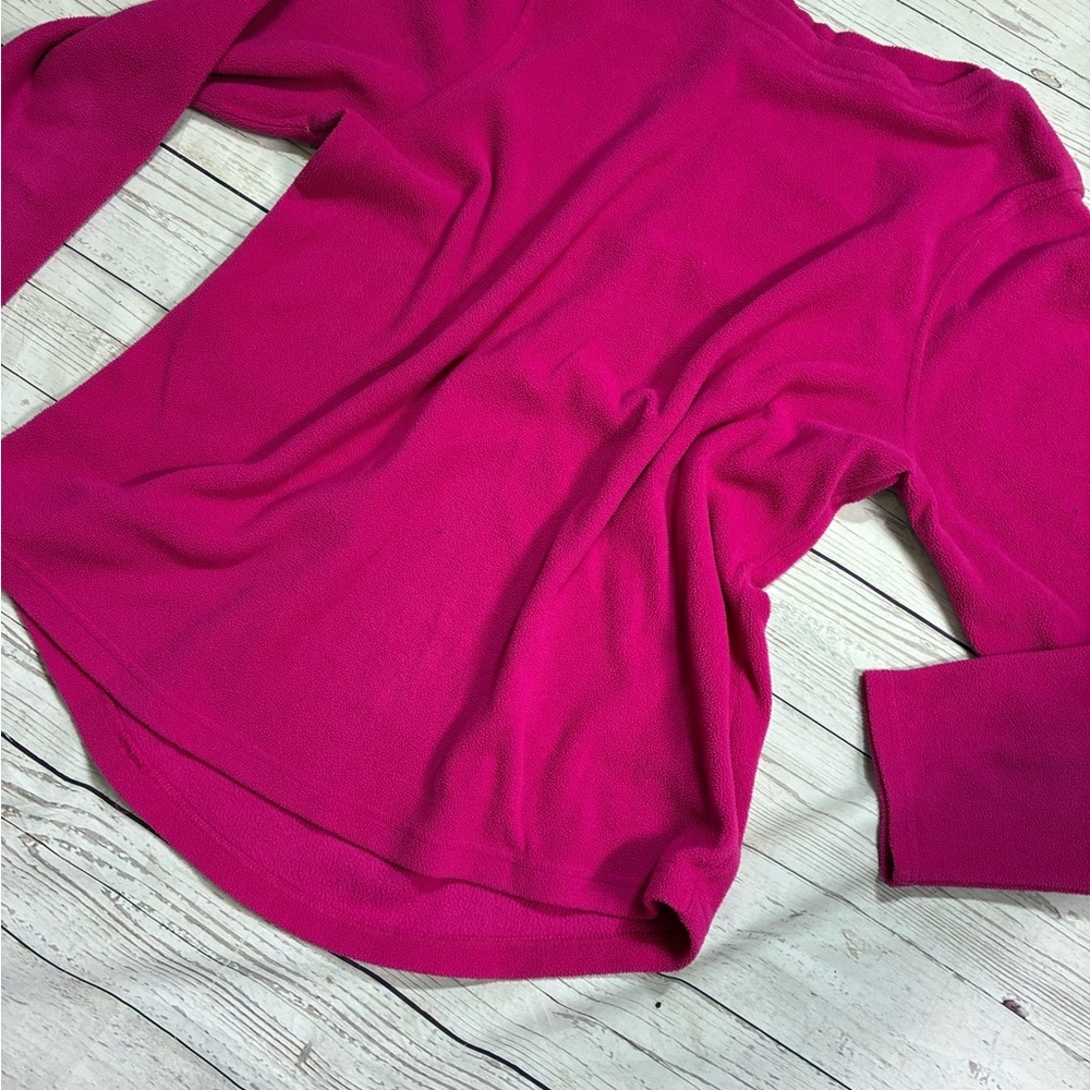 Vintage‎ XL (18) Lands' End Pink Long Sleeve Polartec Fleece Pullover Sweatshirt